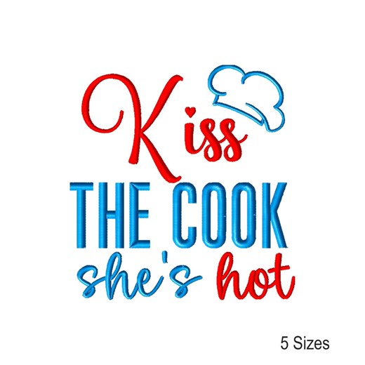Kitchen Machine Embroidery Design: Cooking Word Art Instant Download Embroidery Files (5 Sizes) - Etsy