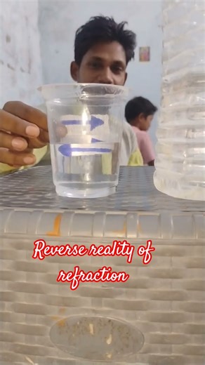 Reverse reality of refraction।। Science experiment।। science project।। #learning #motivation #explor