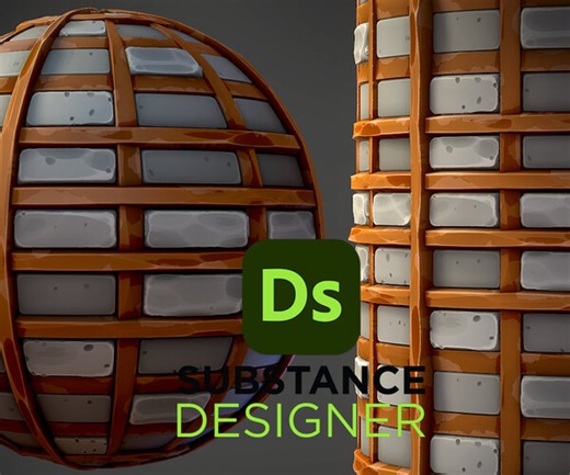 ArtStation - Stylized Industrial Bricks - Substance 3D Designer | Game Assets