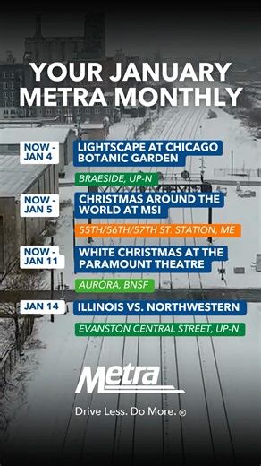 1.8K views · 16 reactions | Don't hibernate this winter! Hop on board Metra and explore Chicagoland this January. | Metra | Facebook
