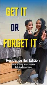 Widener University: Get It or Forget It - Dorm Edition