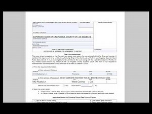 Family Law Case Coversheet (Divorce)