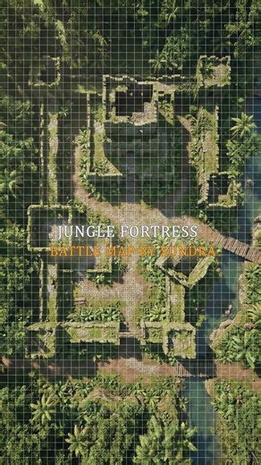Jungle Fortress | Battle Map by Xundra Maps