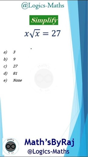 Nice Radical Math Problem Solving #shorts #squareroot #learnmath #matheducation #mathshorts