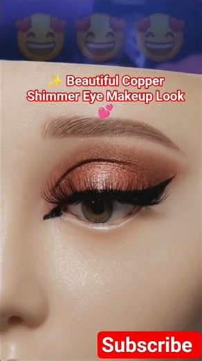 #ShimmerEyes ✨ Glam Copper Eye Makeup Tutorial 🤎 #Beauty #Trending #Shorts