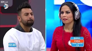 Funny couple playing game "lip reading" in turkish TV show | Tohi