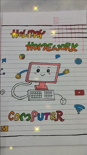 Holiday homework| front page ideas| project design|computer front page #frontpage #holidayhomeworkf