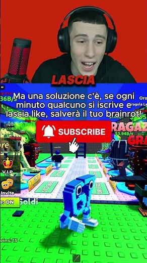 🔥RISCHIO DI PERDERE TUTTI I MIEI BRAINROT SU TSUNAMI PER BRAINROT!#inciogamer #viral #shorts #roblox