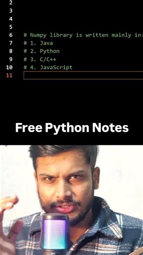 Akshat Tiwari • AI Researcher! on Instagram: "Comment & get free python notes! . . . . . #python #programming #college #interview"