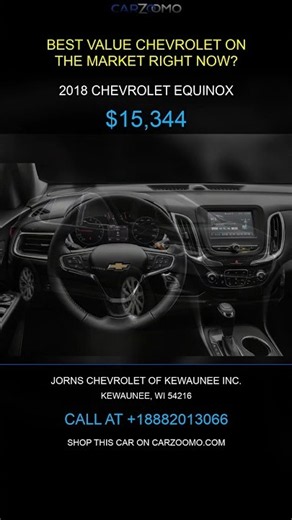 2018 Chevrolet Equinox LT — 88K Miles for $15,344 | CarZoomo