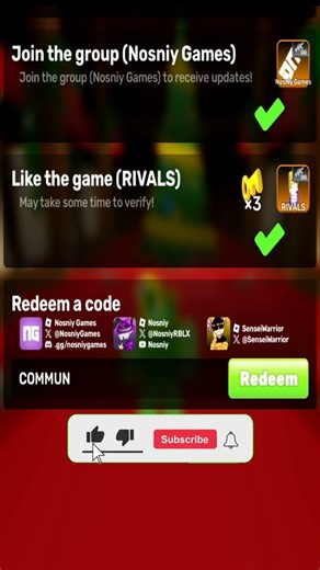 *NEW* CODES IN RIVALS! Roblox Rivals Codes #code