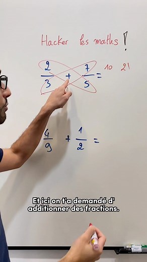 Hedacademy on Instagram: "Une belle façon d’additionner des fractions 😎"