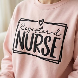 Registered Nurse Embroidery Design | RN Nurse Machine Embroidery File | Nurse Sweatshirt Embroidery | Nurse Gift PES DST - Etsy