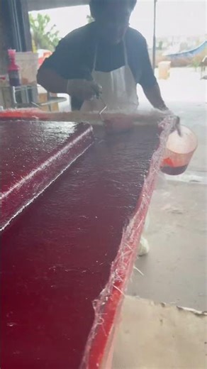 Hand-laying #NuWaveComposites #HandLayup #Fiberglass #CompositeTooling #BoatBuilding