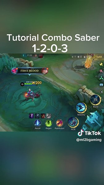 Saber Tutorial Mobile Lengends #MLBB #MLBBFriendFest #MLBBxSpongeBob