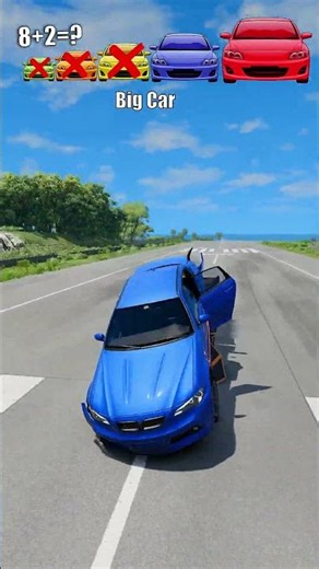 🚚🔥 Cars of Different Sizes Escape the Monster Crusher Truck! Impossible Survival Challenge!