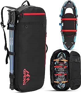 Gpeng Snowshoe Bag with Crampon Protector, Tote Bag for Carrying, Packing and Storing Snowshoes