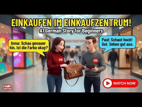 10 Minutes of German Shopping Conversations 🛍️ | Easy German Dialogues (A1–A2 Level)