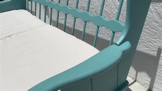 Vintage Turquoise Blue Settee 69” Long - 3 Seat Spindle Back Bench With Cushions - Aqua Cottage Farmhouse Sofa - Etsy