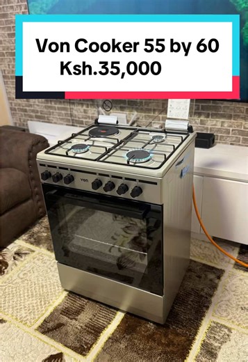 Von Cooker 3 Gas 1 Electric - VCF653151FSY Thick Enamel Inox Grey Ksh.35,000 Key Features 60x55 3 Gas 1 Electric hotplate Euro pool type burners & Rapid hotplate Electric oven Flame failure safety device Matt enamel grid 5 functions Easy to clean enamel panel Silver enamel oven cavity Integrated ignition Mechanical control Glass lid Double glass oven door - for enhanced ventilation Easily removable glass oven door for easy cleaning 1 Tray 1 Grid Adjustable feet Inox Grey #digitalcityelectronics 
