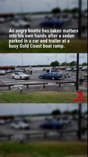 23K views · 93 reactions | An angry boatie has taken matters into his own hands after a sedan parked in a car and trailer at a busy Gold Coast boat ramp. The incident was captured on video and has gone viral online. Full story tonight on 7NEWS at 6pm. #7NEWS | 7NEWS Townsville | Facebook
