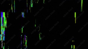 Pixelated multicolor digital cyber glitch. TV static no signal. VHS screen noise visual effect. Dynamic visual effects, seamless visual transition for editing. VFX video background. 4K ProRes 422 HQ.