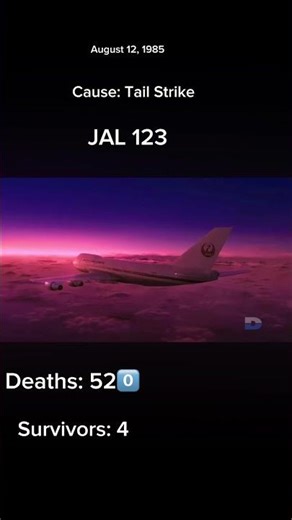 Japan airline flight 123 crash animation ￼🇯🇵