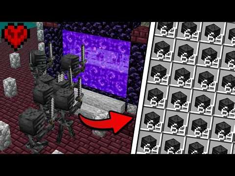 Minecraft Hardcore’da OP Wither İskeleti Farmı Yaptım!