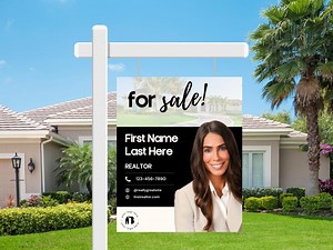 Real Estate Yard Sign Template Package | for Sale Signs | Modern Canva Design - Etsy