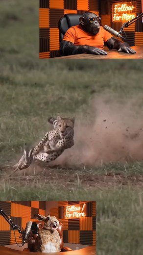 Chimp Interviews Hare After INSANE Cheetah Chase Flip — Funniest Wildlife Moment Ever! . . . . . . . . . . . . . . . . . . . . . . . #wildlife #animalshorts #funnyanimals #viralvideos #chimpvoiceovers | Immanuel Zitha