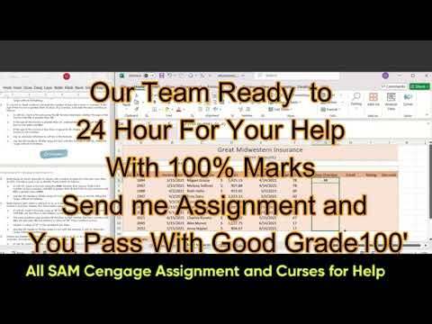 Illustrated Excel 2024 Module 3 SAM Project 1a| Great Midwestern Insurance| Excel 2024 Module 3