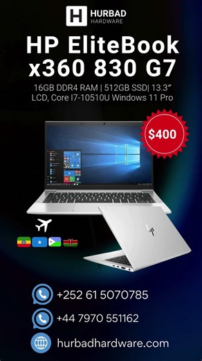 HP EliteBook x360 830 G7 | 16GB DDR4 RAM | 512GB SSD | Core I7 | Windows 11 Pro