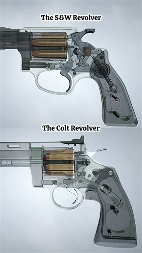 The difference between Colt and S&W revolver! #model36 #python357 #USA