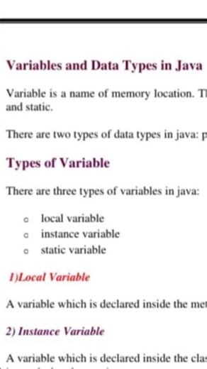 variable in java #shorts