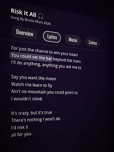Bruno Mars - Risk It All Lyrics
