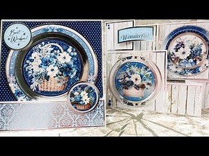 Cardmaking with Hunkydory Crafts Festive Florals Card Topper Pad - Blossoming Baskets