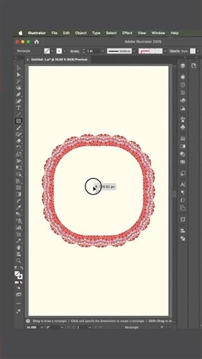 How to Use Pattern Brush in Illustrator! #shorts