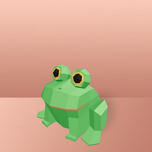 3D Low Poly Frog Papercraft Digital Template School Project - PDF Download - Etsy UK