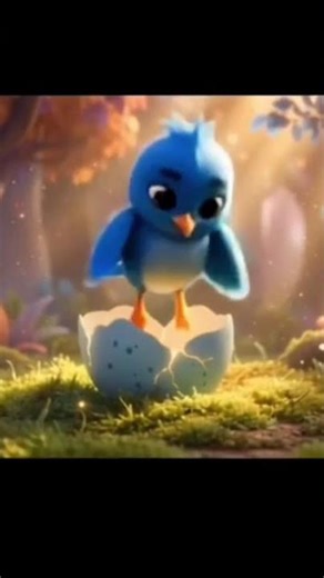 Blue Bird Hatches & Drops a Dance Move 🐣💙 | Viral Shorts #shorts #birds #aianimation #ai #blue #cute