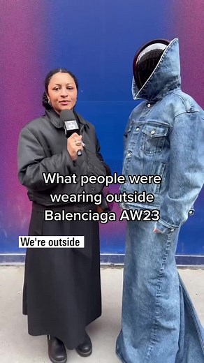 Frederick's Balenciaga Couture Look | Denim with Face Mask