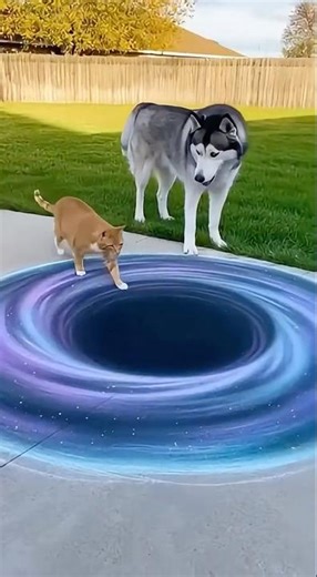 🤣Fail AI / Fake 3D Hole Turns REAL! 😱 Husky Vanishes! 🐕🕳️