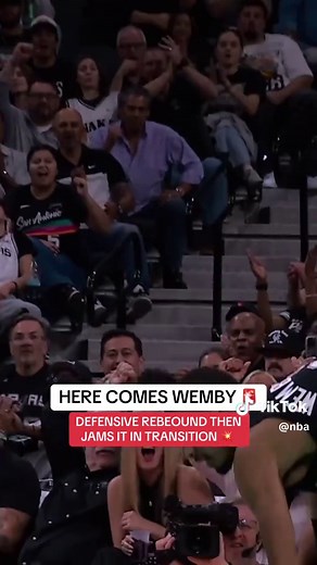 Wemby Shines with Defensive Rebound and Dunk