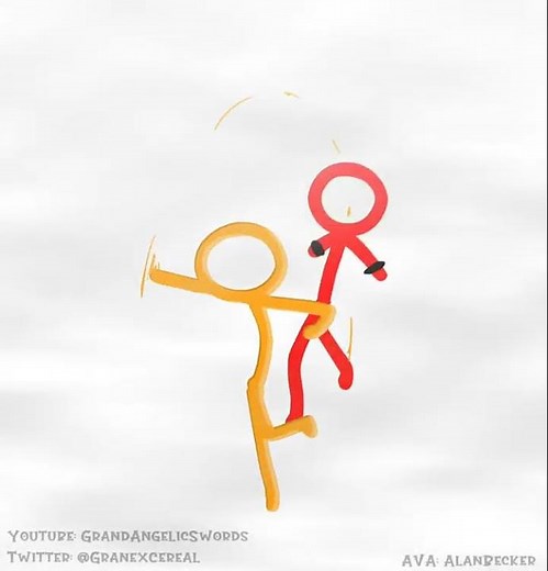 The Second Coming Vs The Dark Lord #animation #stickfigure #animatorvsanimation #alanbecker