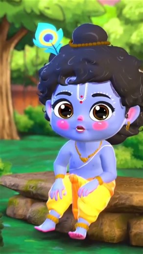 @blooladdu | Little Krishna’s Innocent Moment 🥹💫 #CutestKrishnaBal Krishna Magic 💙