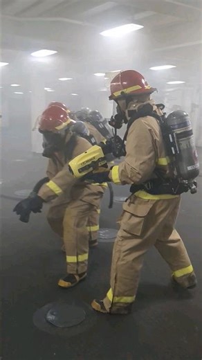 "Experience The Intensity Of This Navy Firefighting Drill" #shorts #navy #america #awesome