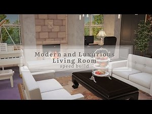 Modern and Luxurious Living Room | ACNH Speed Build | Animal Crossing New Horizons