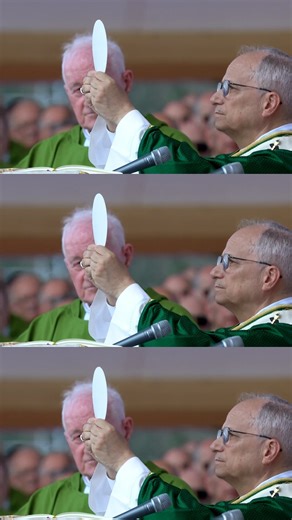 U.S. Conference of Catholic Bishops on Instagram: "The consecration during yesterday’s Mass with Pope Leo XIV for the Jubilee of Young People at Tor Vergata"