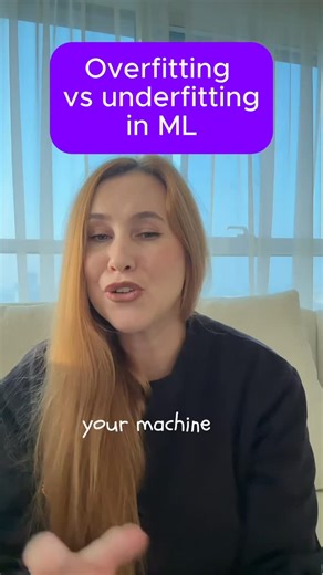 Karina | Python | Excel | Stats | DataScience | DataAnalytics | Overfitting vs underfitting in machine learning #ml #datascientist | Instagram