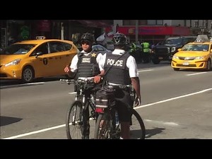 United States Secret Service Federal Officers On Bike Patrol For UN General Assembly Duty