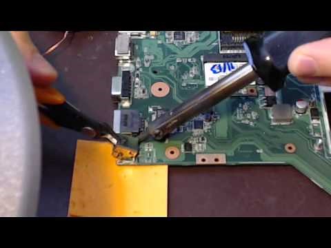 How to power jack repair replacement fix on Asus x54c k54c x54c-bbk15 laptop x54l k54l